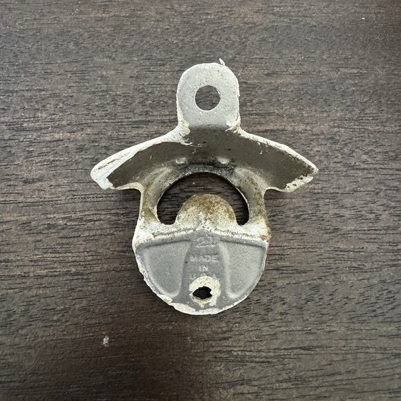 VTG Drink Coca Cola Wall Mount Bottle Opened #21 Made In USA Painted White Retro - Picture 3 of 14